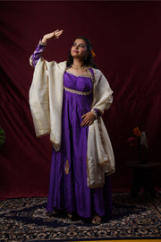 Regal Purple Raw Silk Ensemble