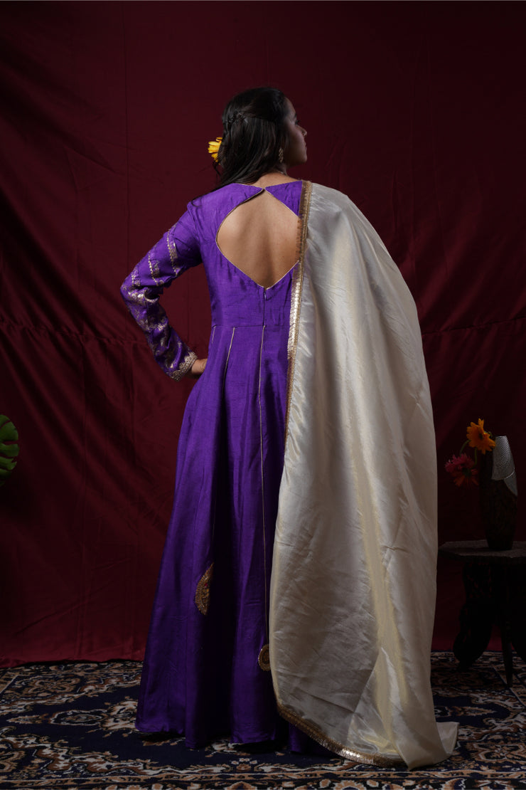 Regal Purple Raw Silk Ensemble