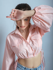 Pink crop shirt