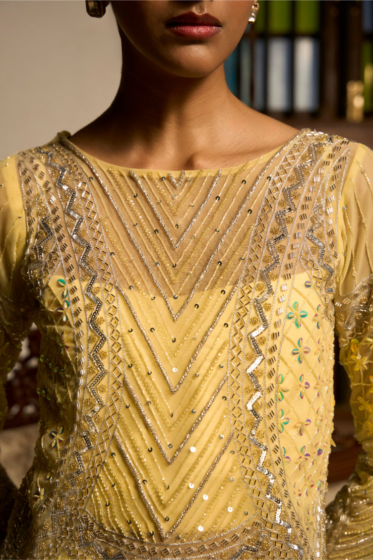 Lime Radiance Embellished Co-ord Set