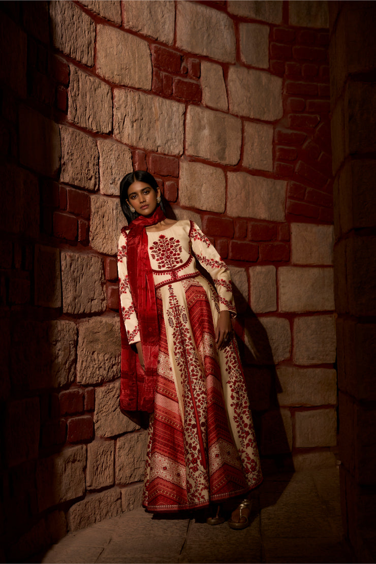 Mehr Rang – Printed Anarkali Gown
