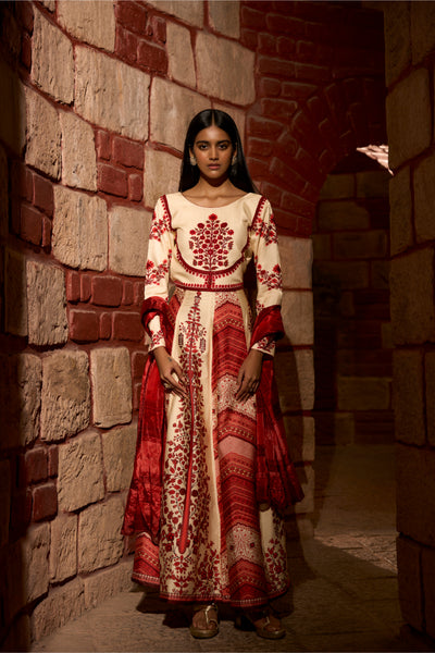 Mehr Rang – Printed Anarkali Gown