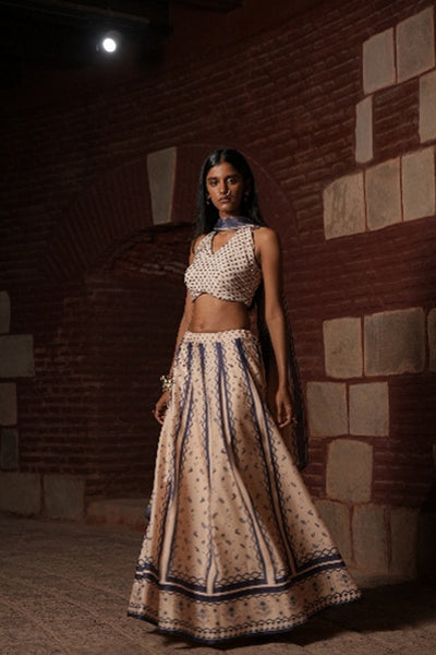 Indigo Whisper Lehenga Set