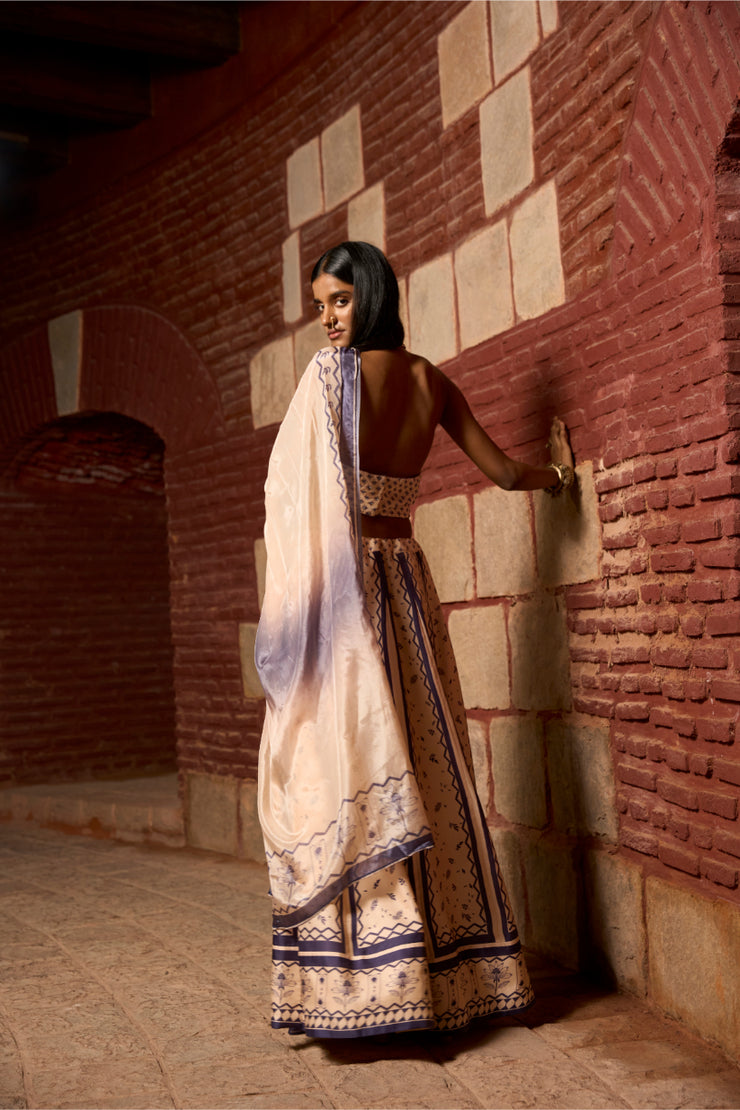 Indigo Whisper Lehenga Set