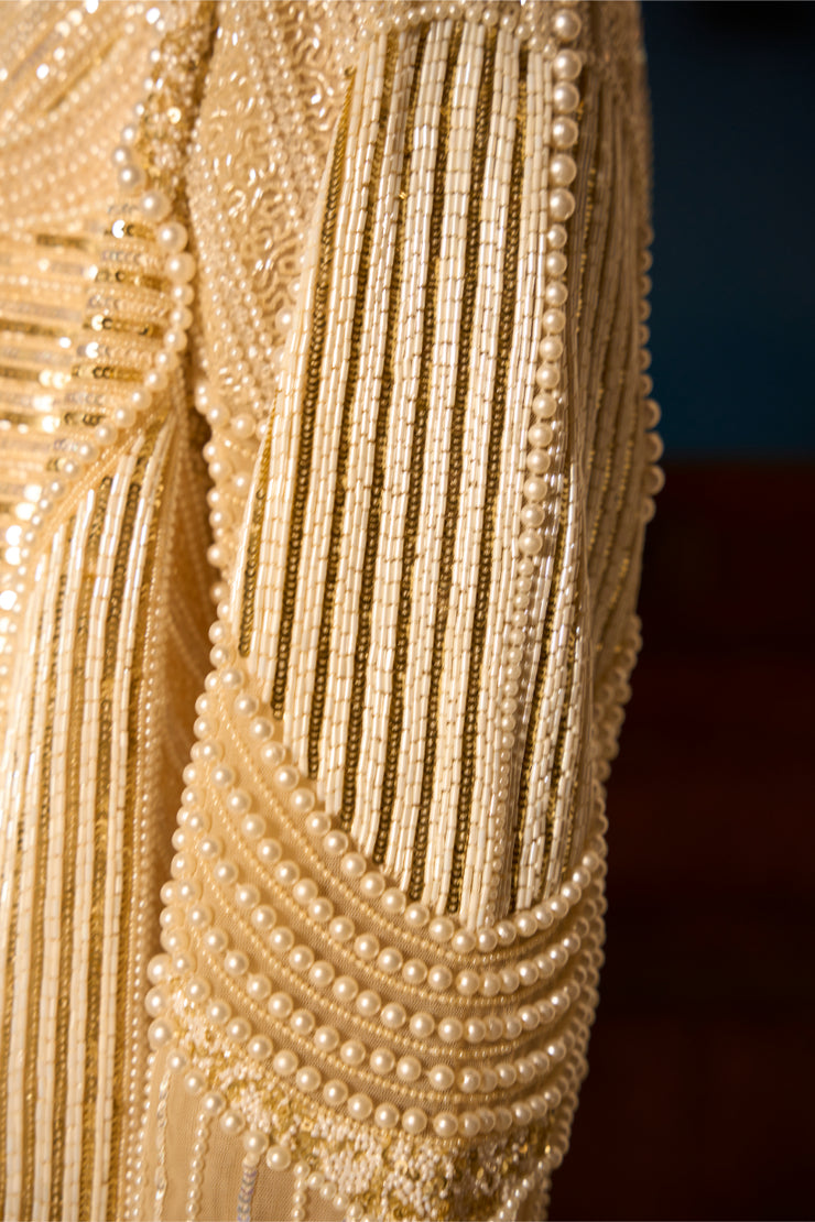 Ivory Golden Poise Jumpsuit with jacket