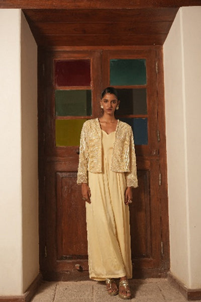 Ivory Golden Poise Jumpsuit with jacket