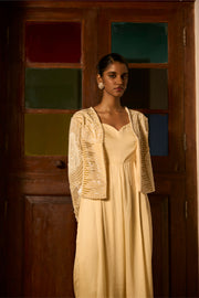 Ivory Golden Poise Jumpsuit with jacket