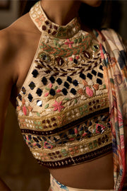 Dior Wilderness – Nature-Inspired Ruffle Saree Set