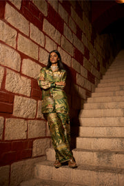 Whispers of the Wild – Green Jungle Printed Co-ord Set