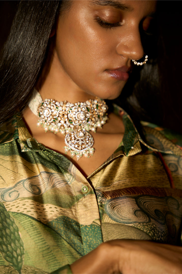 Whispers of the Wild – Green Jungle Printed Co-ord Set