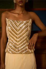 Ivory Ember corset with skirt