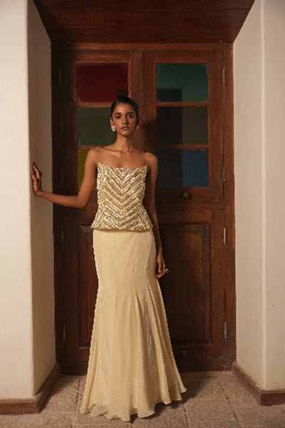 Ivory Ember corset with skirt