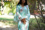 Fluer aqua kurti pants