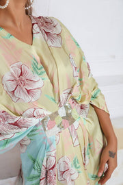 Fluer lemon aqua kaftan